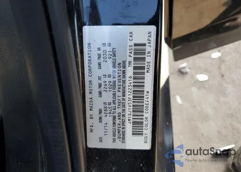 2015 Mazda 6 Touring из США, поврежденный, VIN JM1GJ1V53F1223416